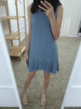 Waves Hem Linen Peplum Dress - Ferlicious